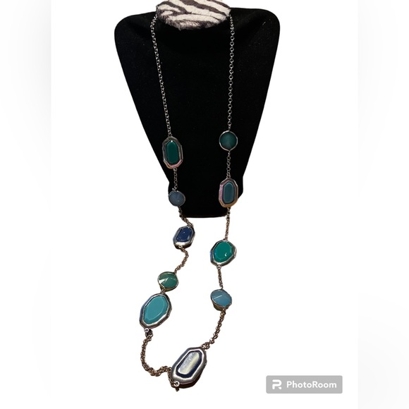 Premier Designs | Jewelry | Premier Designs Necklace Blue Green Station ...